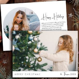 Minimalistisch Moderne, stilvolle Script-Familie W Feiertagskarte