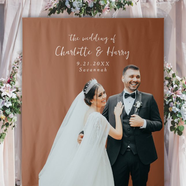 Minimalistisch Moderne Terracotta Boho Foto Hinter Wandteppich (Von Creator hochgeladen)