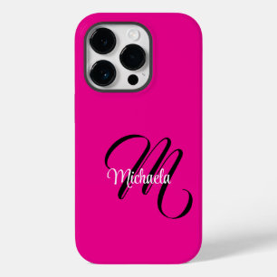 Minimalistisch moderner Monogramm Anfangsname heiß Case-Mate iPhone 14 Pro Hülle