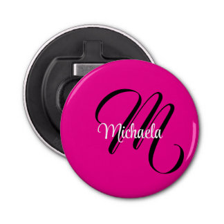 Minimalistisch moderner Monogramm Anfangsname heiß Flaschenöffner