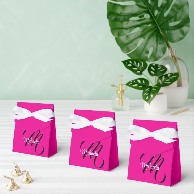 Minimalistisch moderner Monogramm Anfangsname heiß Geschenkschachtel (Zahlreiche)