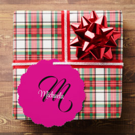 Minimalistisch moderner Monogramm Anfangsname heiß Ornament Karte