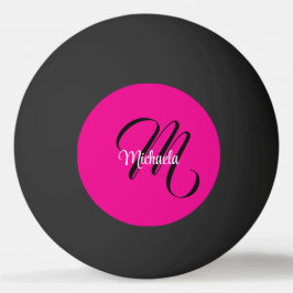 Minimalistisch moderner Monogramm Anfangsname heiß Tischtennisball