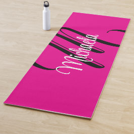 Minimalistisch moderner Monogramm Anfangsname heiß Yogamatte