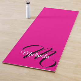 Minimalistisch moderner Monogramm Anfangsname heiß Yogamatte