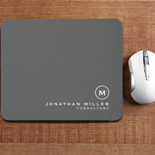 Minimalistisch moderner Monogramm Mousepad