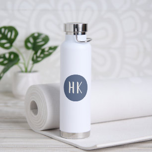 Minimalistisch Moderner Name Mit Monogramm Trinkflasche