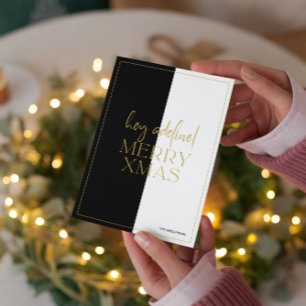 Minimalistisch Moderner Schwarzweiß-Splittschirm Einladung