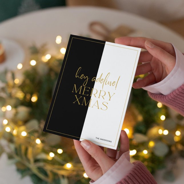 Minimalistisch Moderner Schwarzweiß-Splittschirm Einladung (Von Creator hochgeladen)