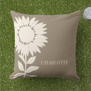 Minimalistisch Moderner Sonnenblumen-Individuelle  Kissen