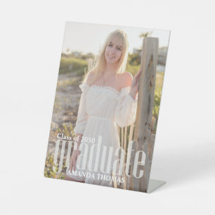 Minimalistisch Modernes Abschluss Foto Einfach Sockelschild