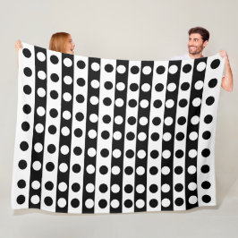 Minimalistisch Modernes Abstraktes Schwarz und Wei Fleecedecke