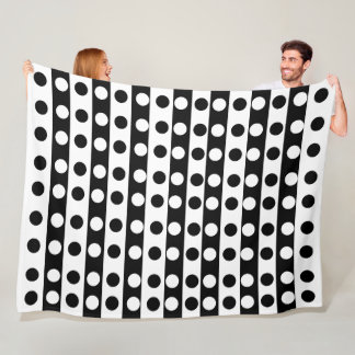 Minimalistisch Modernes Abstraktes Schwarz und Wei Fleecedecke