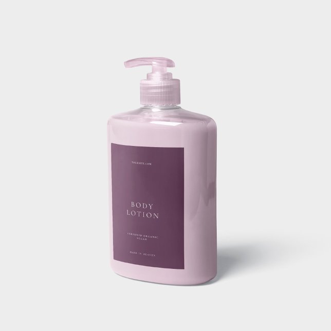 Minimalistisch Modernes Bad Beauty Lila Lebensmitteletikett (Minimalist Modern Bath Body Beauty Purple Food Label
)
