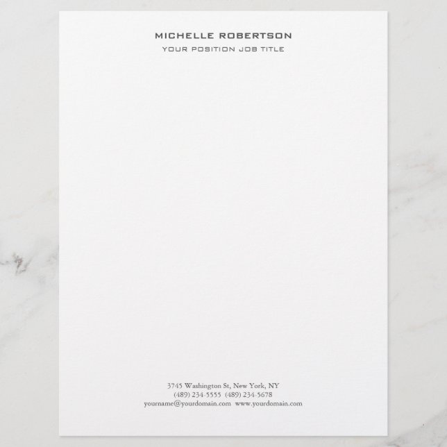 Minimalistisch Modernes Berufliches Schlicht Briefbogen (Vorderseite)