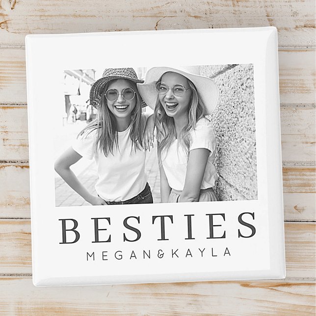 Minimalistisch Modernes Chic Best Friends BESTE FR Magnet (Von Creator hochgeladen)