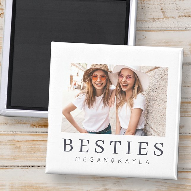 Minimalistisch Modernes Chic Best Friends BESTE FR Magnet (Von Creator hochgeladen)