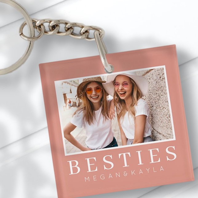 Minimalistisch Modernes Chic Best Friends BESTE FR Schlüsselanhänger (Von Creator hochgeladen)