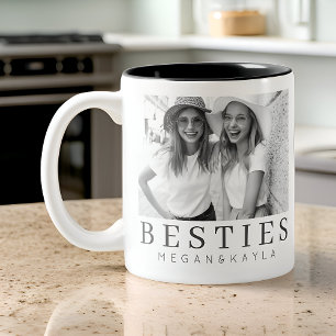 Minimalistisch Modernes Chic Best Friends BESTE FR Zweifarbige Tasse