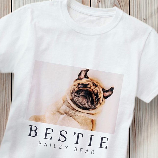 Minimalistisch Modernes Chic Pet Bestie BESTE FREU T-Shirt (Von Creator hochgeladen)