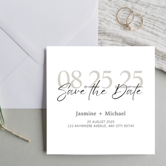 Minimalistisch Modernes einfaches Foto Save The Date (Von Creator hochgeladen)
