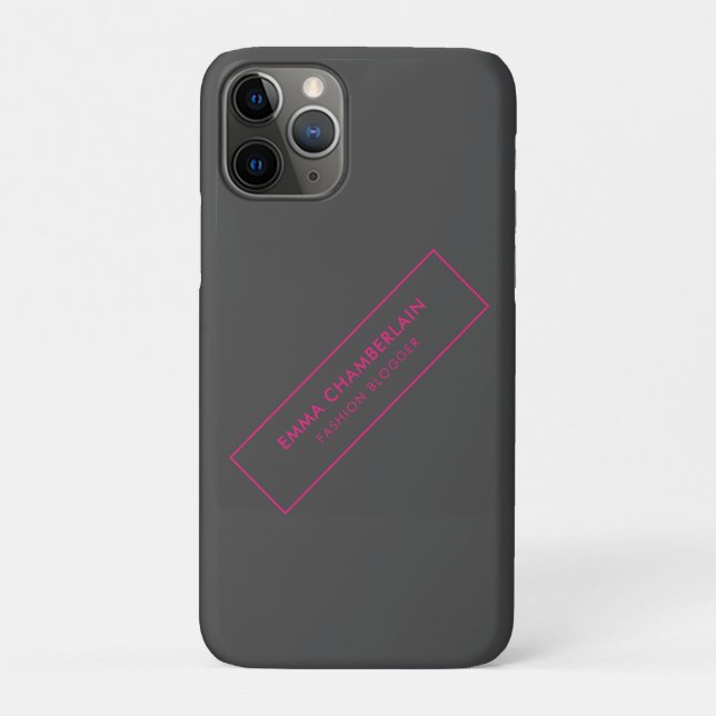 Minimalistisch Modernes Elegantes Neon Case-Mate iPhone Hülle (Rückseite)