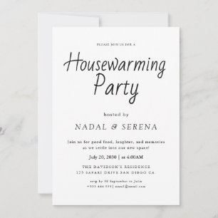 Minimalistisch Modernes elegantes Party zur Housew Einladung