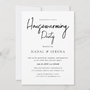 Minimalistisch Modernes elegantes Party zur Housew Einladung