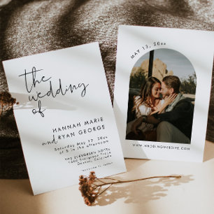 Minimalistisch Modernes Foto Arch Einladung