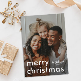 Minimalistisch Modernes Foto Feiertagskarte