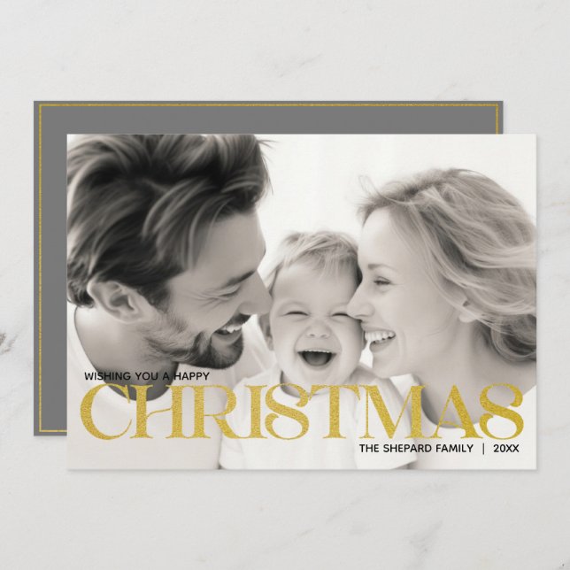 Minimalistisch Modernes Foto für Weihnachten (Vorne/Hinten)