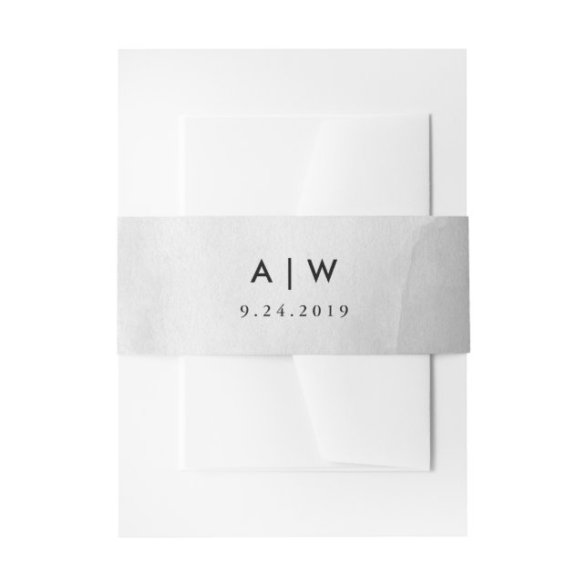 Minimalistisch Modernes Graufarben Einladungsbanderole (Vorderseite Beispiel)