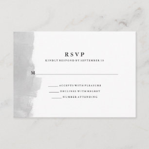 Minimalistisch Modernes Graufarben-Splash-UAWG RSVP Karte