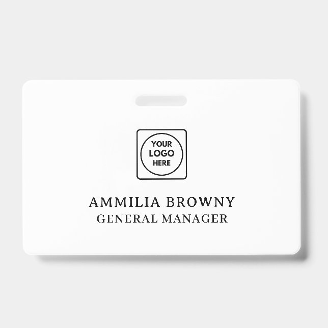 Minimalistisch | Modernes Herz-Sauberes Design Ausweis (Vorderseite)