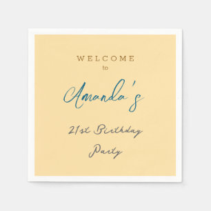 Minimalistisch Modernes Niedliche Geburtstag Party Serviette