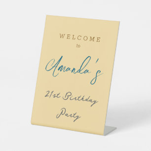 Minimalistisch Modernes Niedliche Geburtstag Party Sockelschild