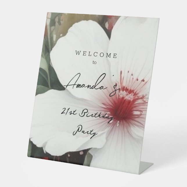 Minimalistisch Modernes Niedliche Geburtstag Party Sockelschild (Vorderseite)