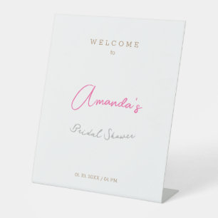 Minimalistisch Modernes Niedliches Brautparty Sockelschild