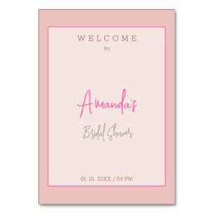 Minimalistisch Modernes Niedliches Brautparty Tischnummer