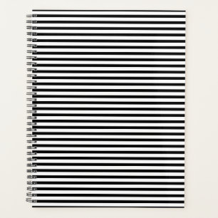 Minimalistisch modernes Schwarz-weißes Streifenmus Planer
