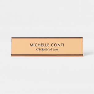Minimalistisch Modernes, stilvolles Beruflich Schreibtischnamensplakette