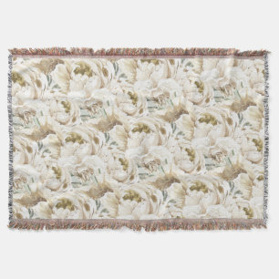 Minimalistisch Modernes Weißes Peonie-Gebirge Decke