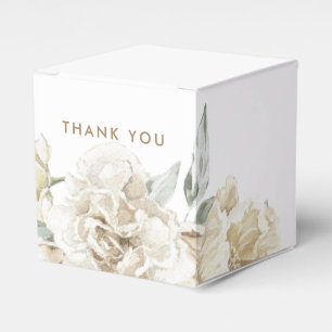 Minimalistisch Modernes Weißes Peonie-Gebirge Geschenkschachtel