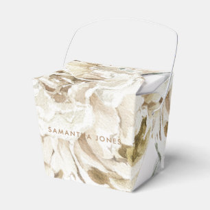 Minimalistisch Modernes Weißes Peonie-Gebirge Geschenkschachtel