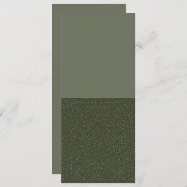 Minimalistisch Moss Green 2-Zone-Einladung - Anpas Save The Date (Vorne/Hinten)