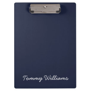 Minimalistisch Navy Blue Beruflich Simple Klemmbrett