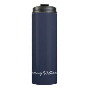 Minimalistisch Navy Blue Beruflich Simple Thermosbecher