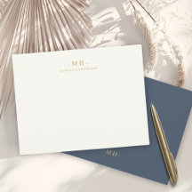 Minimalistisch Navy Blue Gold Simple Elegangram Mo