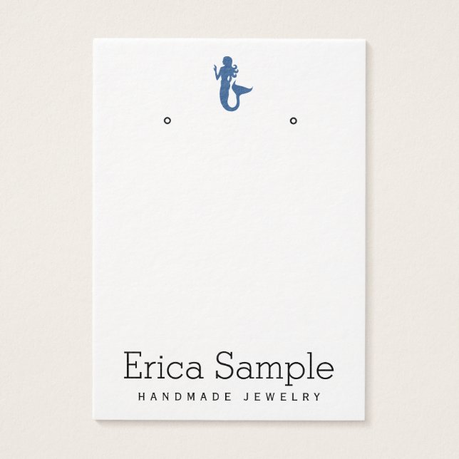 Minimalistisch Navy Blue Mermaid Juwelier Display (Vorderseite)