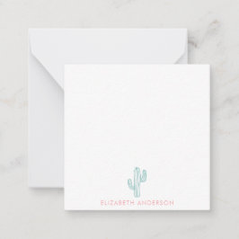 Minimalistisch Niedliche Kaktus Weibliche Personal Mitteilungskarte